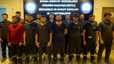 Bursa’da kaçak göçmen işçi çalıştırıldığı belirlenen iş yerlerine yönelik düzenlenen