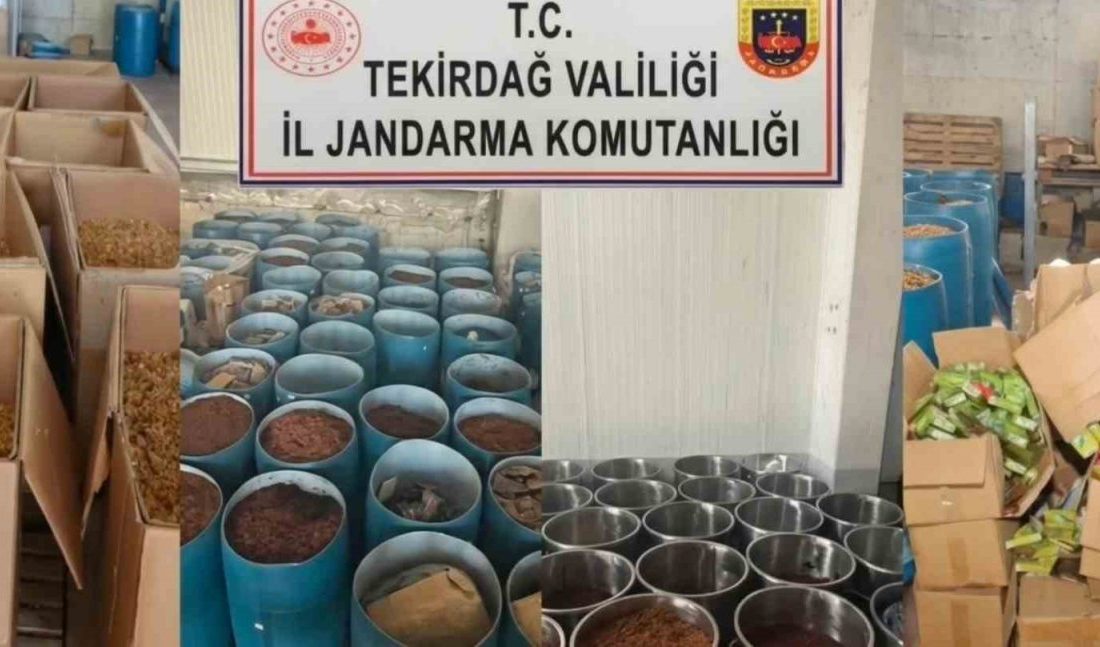 Tekirdağ’ın Çerkezköy ilçesinde jandarma ekiplerince düzenlenen operasyonda piyasa değeri 84