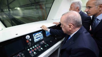 Cumhurbaşkanı Recep Tayyip Erdoğan, Halkalı-İstanbul Havalimanı-Gayrettepe Metro Projesi’nin son etabı