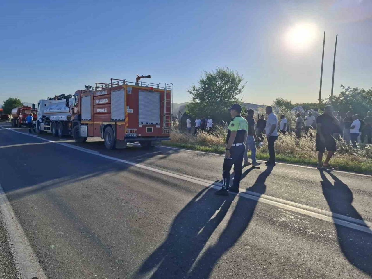Edirne’nin Keşan ilçesinde inşaat malzemeleri satışı yapılan bir iş yerinde