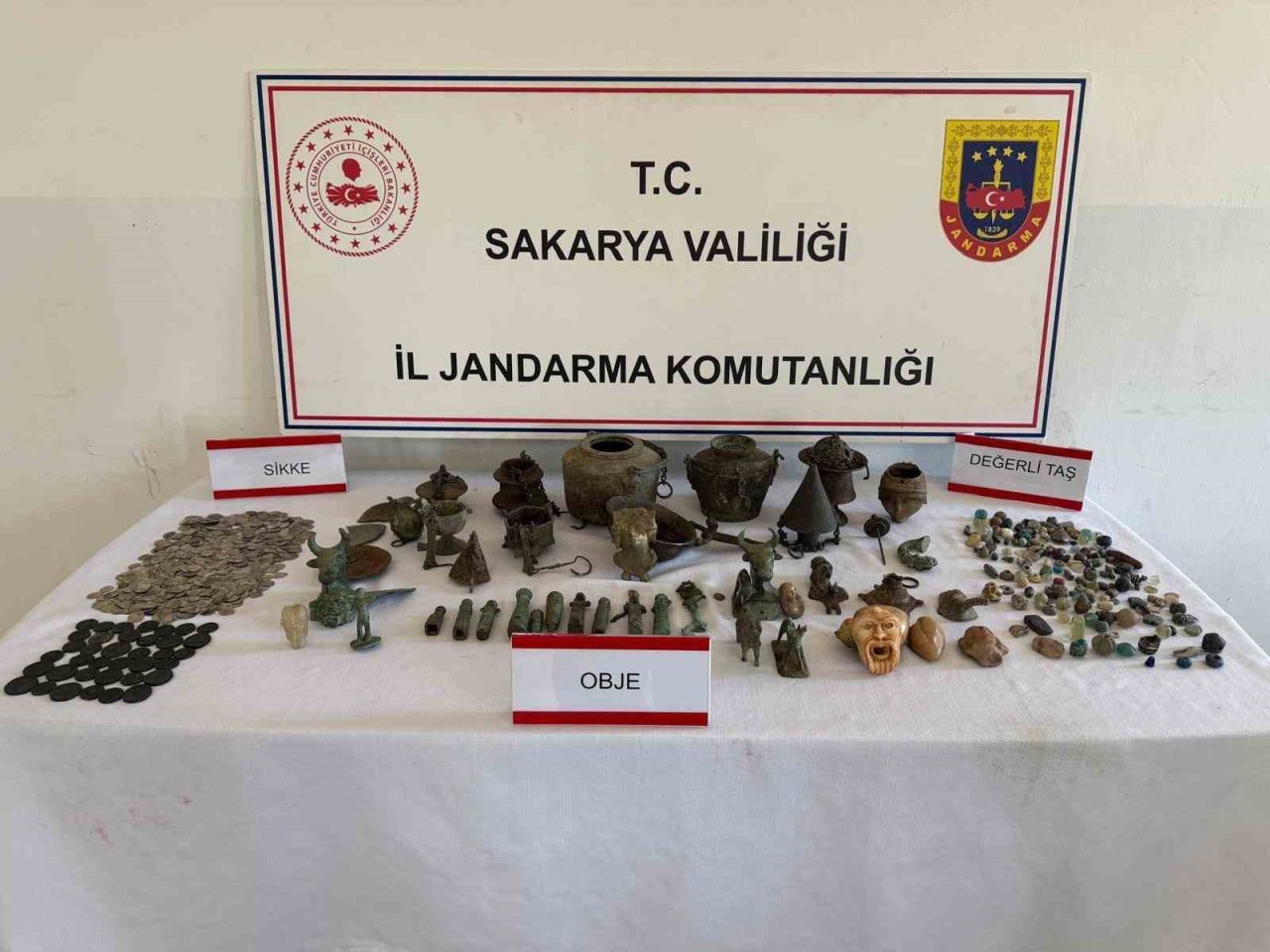 Sakarya’nın Geyve ilçesinde jandarma ekiplerince düzenlenen “Anadolu Mirası” operasyonunda, bir
