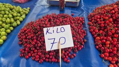 Tekirdağ’da Kiraz Festivali sırasında yüksek fiyatlarla satılan kirazın fiyatı, ürün