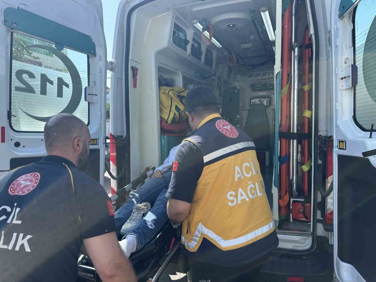 Tekirdağ’ın Muratlı ilçesinde meydana gelen trafik kazasında bir motosiklet sürücüsü