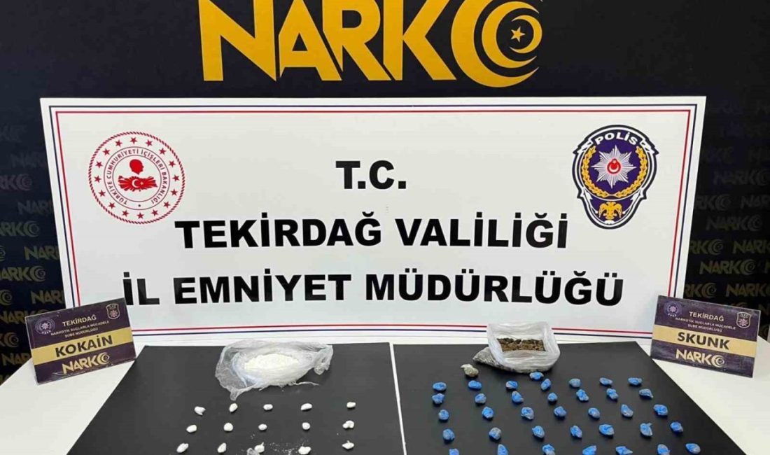 Tekirdağ’da son bir haftada uyuşturucu operasyonlarında 103 şüpheli hakkında işlem