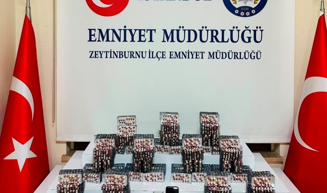İstanbul Zeytinburnu’nda düzenlenen operasyondan 11 bin 60 adet sentetik ecza