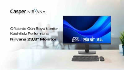 Casper’ın yeni geniş ekranlı monitörü Nirvana 23.8’’, 100 Hz yenileme