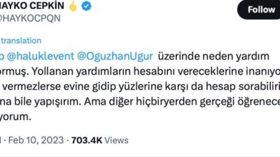 Ahbaplar Suç Örgütü soruşturması kapsamında adliyeye ifadeye gelmediğini ve bilgisine