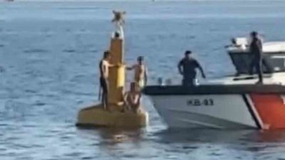 Osmangazi Köprüsü’nün Kocaeli ayağında denize giren 3 kişi, boğulmamak için