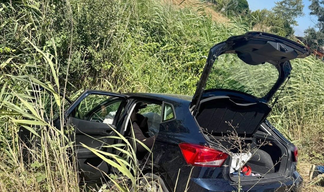 Bursa’nın Karacabey ilçesinde kontrolden çıkarak sulama kanalına düşen otomobildeki 6