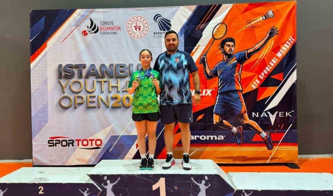 Tekirdağlı milli badmintoncu Feraye Özgan, İstanbul’da düzenlenen Uluslararası İstanbul Youth