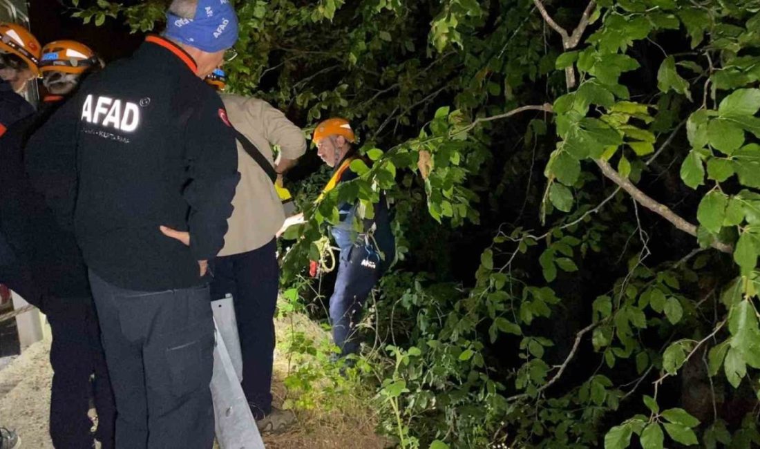 Bursa’nın İnegöl ilçesinde uçurum kenarında devrilmiş halde bulunan motosiklet, ekipleri