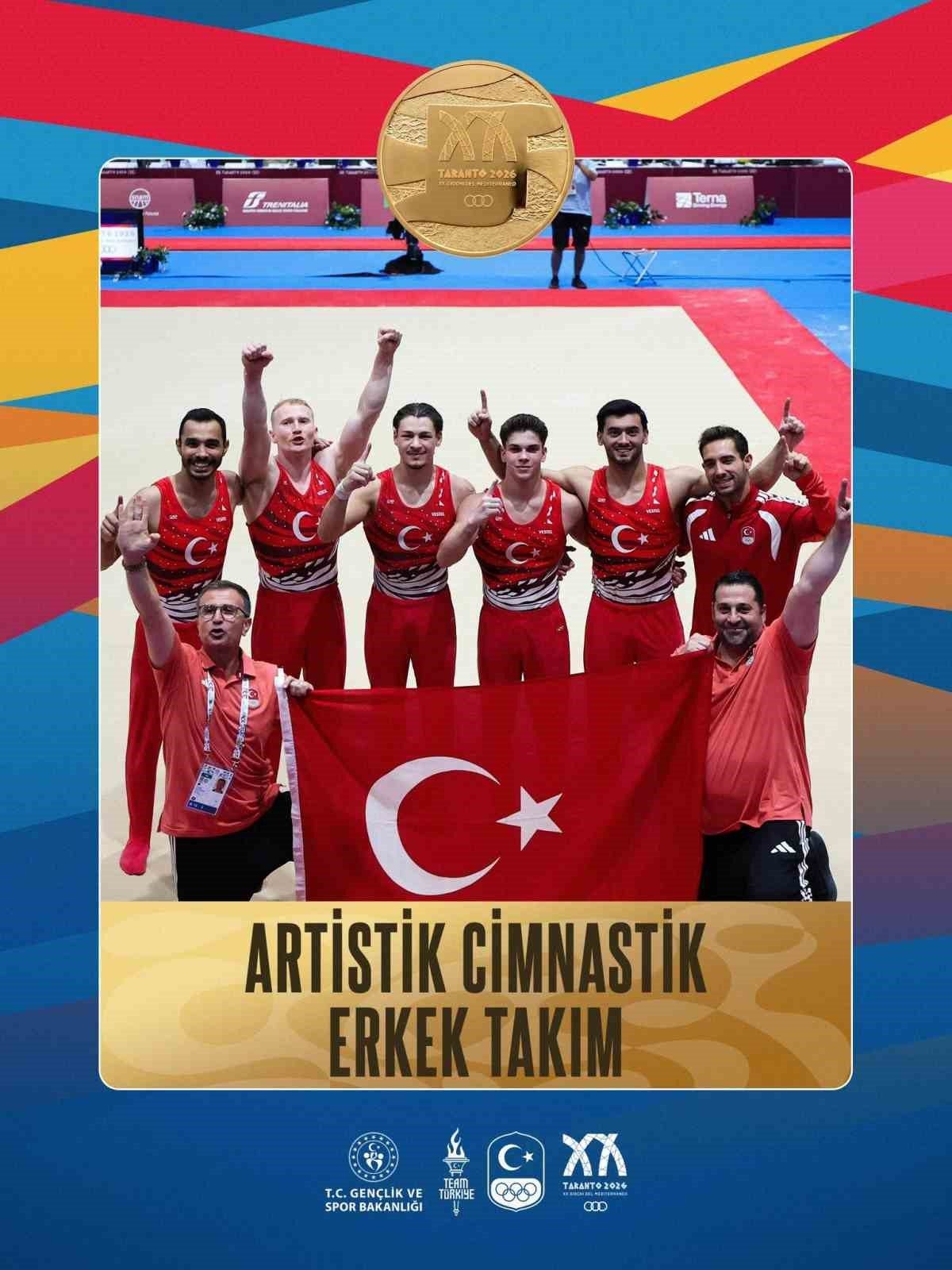 20. Akdeniz Oyunları’nda Artistik Cimnastik Erkek Milli Takımı şampiyonluğa ulaştı.