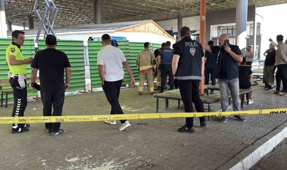 Edirne Şehirlerarası Otobüs Terminali’nde yaklaşık 10 metre yükseklikteki platformda yapılan