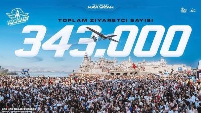Kocaeli’deki Gölcük Tersanesi Komutanlığı’nda düzenlenen TEKNOFES Mavi Vatan’ı 343 bin