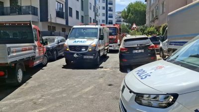 Tuzla’da bulunan bir sitenin bahçesindeki foseptik çukuruna temizlik çalışması için