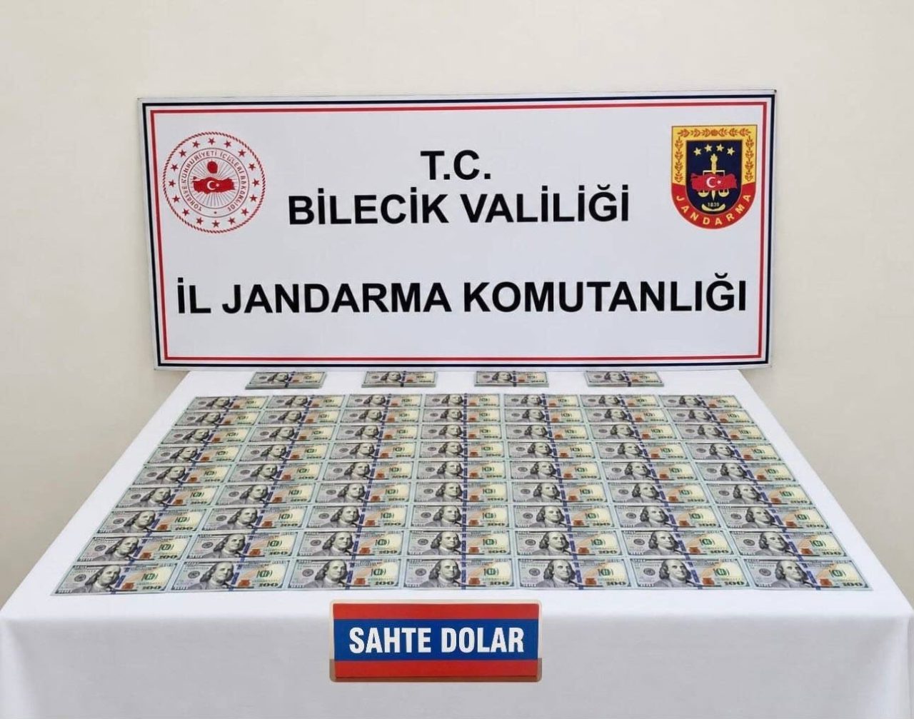 Bilecik’te jandarma ekiplerince durdurulan araçta yapılan aramada 202 adet sahte