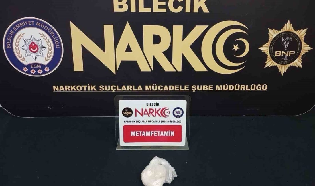 Bilecik’te polis ekiplerince gerçekleştirilen çalışmada, bir şahıs üzerinde muhtelif miktarda