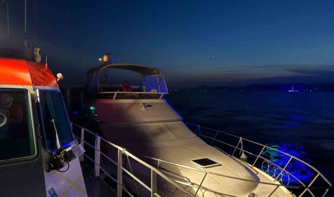 Çanakkale Boğazı’nda sürüklenen ve içinde 2 kişinin bulunduğu tekne Kıyı