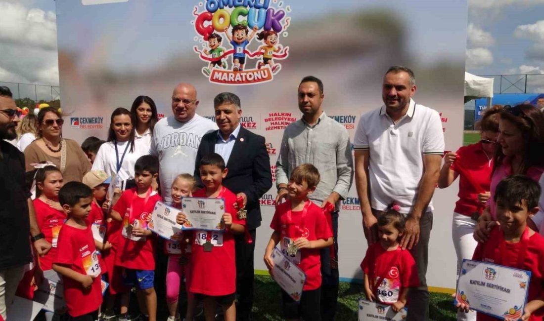 Çekmeköy Belediyesi tarafından bu yıl ikincisi düzenlenen Ömerli Çocuk Maratonu,