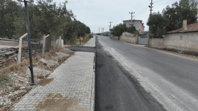 Edremit Belediyesi, Tuzcumurat Mahallesi Hamdibey Caddesi üzerinde gerçekleştirdiği yol genişletme,