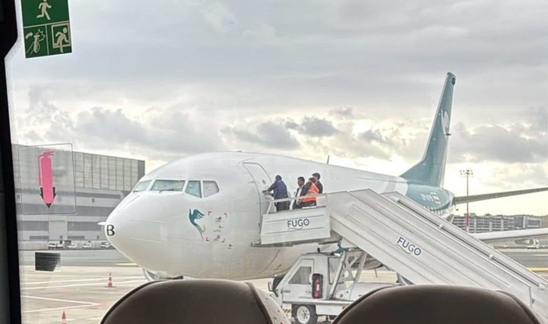 İranlı havayolu şirketi Caspian Airlines’e ait uçak, borçları sebebiyle İstanbul